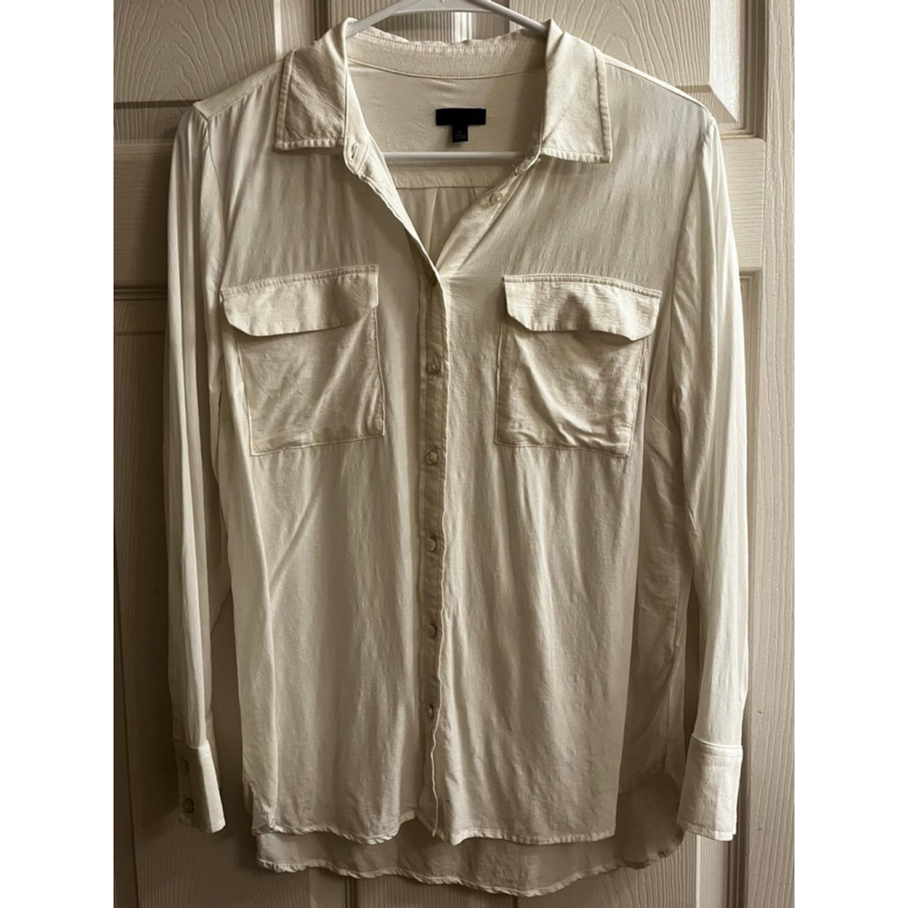 Women's Talbots~Button Down Shirt Off-White~LP